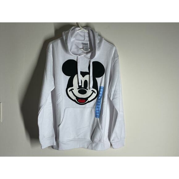 Disney Mickey Mouse Women's Hoodie White Size Large - Picture 1 of 8